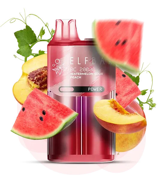 Elf Bar BC20000 Watermelon Sour Peach - Арбуз Кислый Персик Арбуз Кислый Персик - купить в Киеве с доставкой по Украине