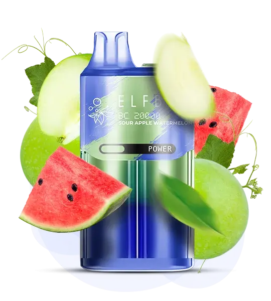 Elf Bar BC20000 Sour Apple Watermelon - Кислое Яблоко Арбуз Кислое Яблоко Арбуз - купить в Киеве с доставкой по Украине