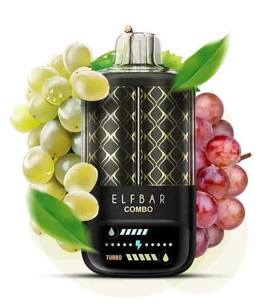 Elf Bar Combo 25000 Green Grape & Grape - Зеленый виноград и Виноград - купить в Киеве с доставкой по Украине