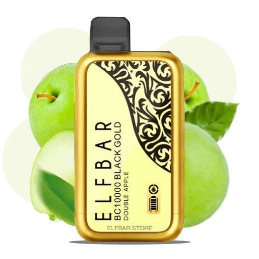 Elf Bar Black Gold Double Apple - Двойное Яблоко - купить в Киеве с доставкой по Украине