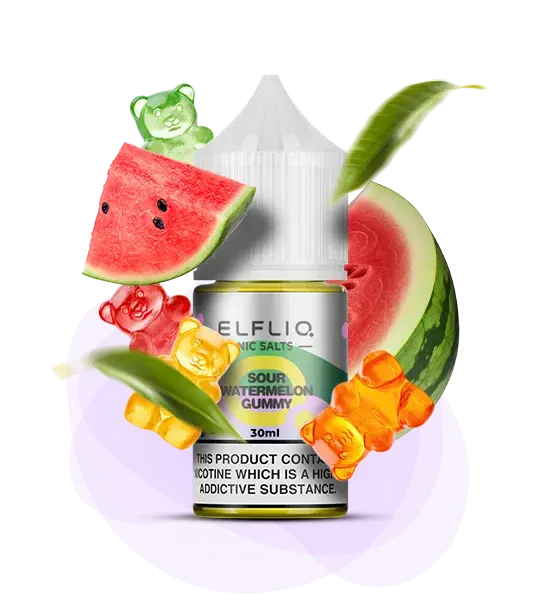 ELFLIQ Sour Watermelon Gummy 30 ml - Кислый арбуз, Мармелад - купить в Киеве с доставкой по Украине