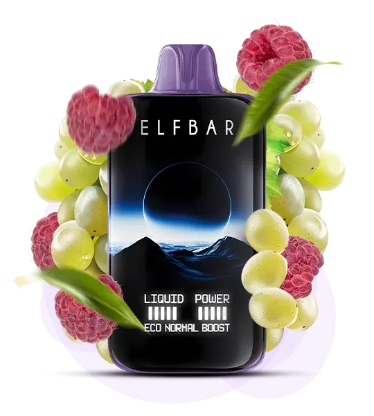 Elf Bar 40000 Moon Night Grape raspberry - Виноград Малина Малина - купить в Киеве с доставкой по Украине