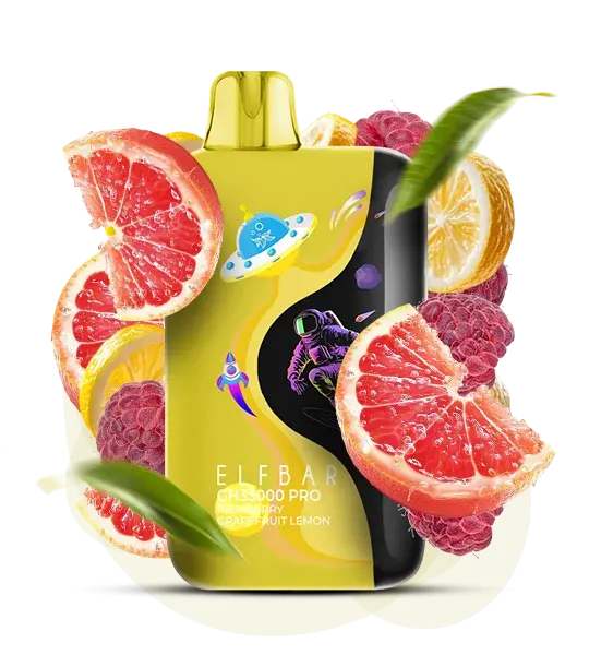 Elf Bar GH 33000 Pro Raspberry Grapefruit Lemon - Малина грейпфрут лимон грейпфрут лимон - купить в Киеве с доставкой по Украине