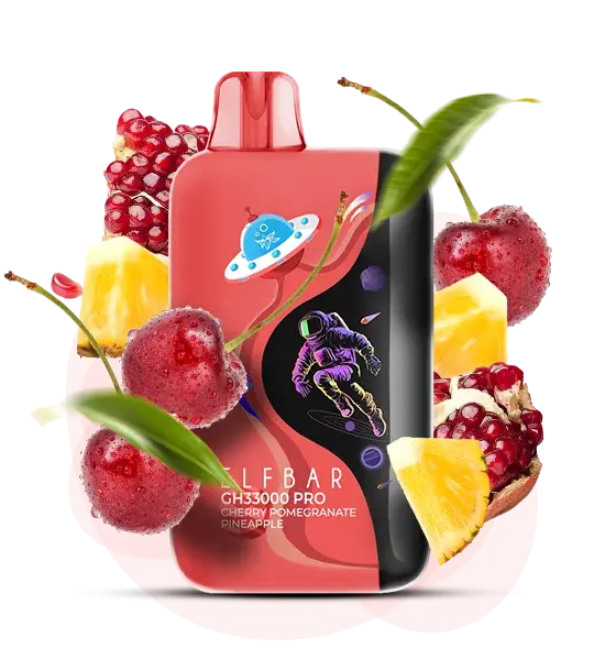 Elf Bar GH 33000 Pro Cherry Pomegranate Pineapple - Вишня гранат ананас - фото оригинального Эльф Бар с доставкой по Украине