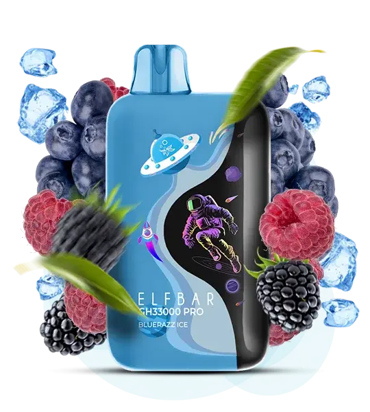 Elf Bar GH 33000 Pro Blue Razz Ice - Синий лимонад лед - фото оригинального Эльф Бар с доставкой по Украине