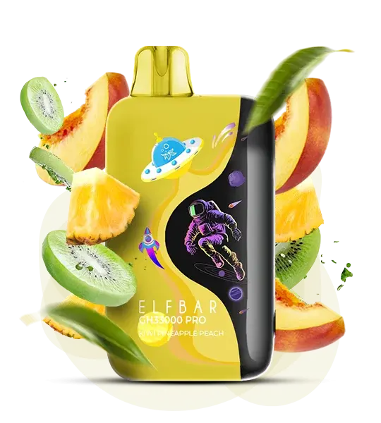 Elf Bar GH 33000 Pro Kiwi Pineapple Peach - Киви Ананас Персик Ананас Персик - фото оригинального Эльф Бар с доставкой по Украине