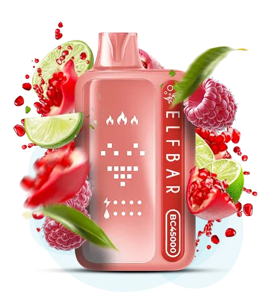 Elf Bar BC 45000 Pomegranate Raspberry Lime - Гранат, малина и лайм - фото оригинального Эльф Бар с доставкой по Украине
