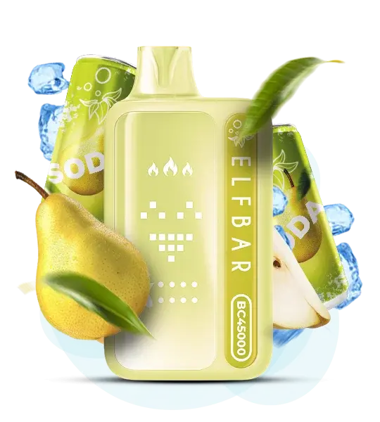 Elf Bar BC 45000 Pear Soda - Грушевая газировка (Дюшес) - фото оригинального Эльф Бар с доставкой по Украине