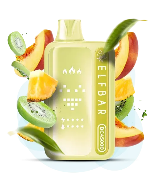 Elf Bar BC 45000 Kiwi Pineapple Peach - Киви, ананас и персик - фото оригинального Эльф Бар с доставкой по Украине
