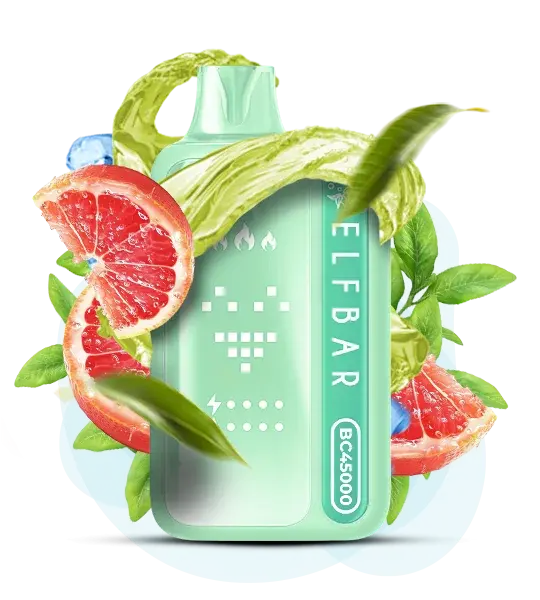 Elf Bar BC 45000 Grapefruit Green Tea - Грейпфрутовый зеленый чай - фото оригинального Эльф Бар с доставкой по Украине