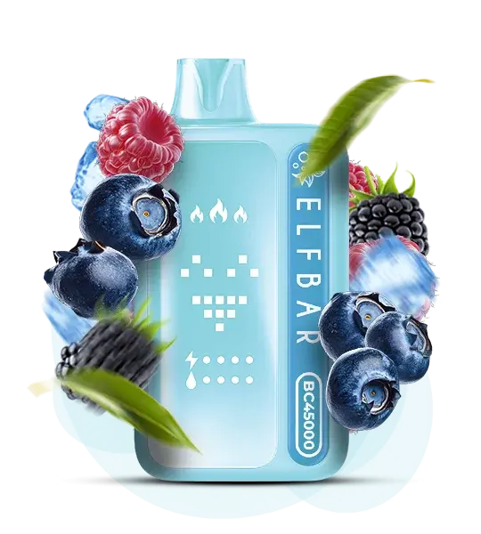 Elf Bar BC 45000 Blue Razz Ice - Синяя малина с холодком - фото оригинального Эльф Бар с доставкой по Украине