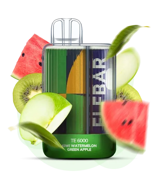 Elf Bar TE6000 Kiwi Watermelon Green Apple - Киви, арбуз и зеленое яблоко 🥝🍉🍏 - купить в Киеве с доставкой по Украине