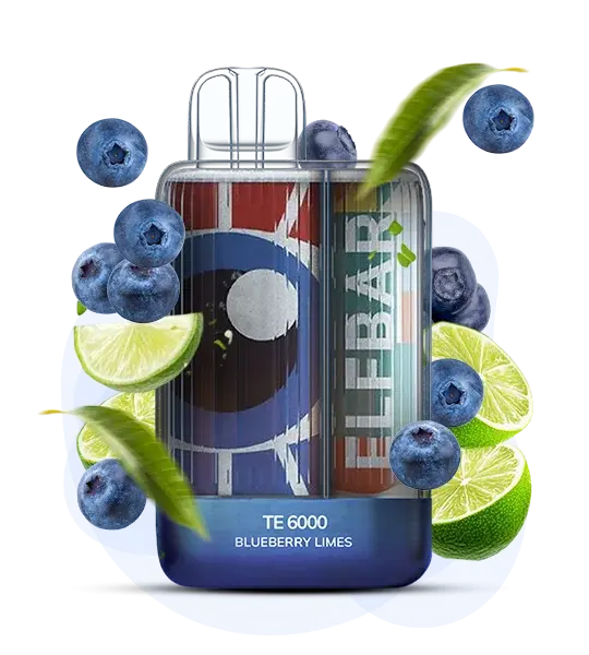 Elf Bar ТЕ6000 Blueberry Limes - Черника и лайм 🫐🍋‍🟩 - фото оригинального Эльф Бар с доставкой по Украине
