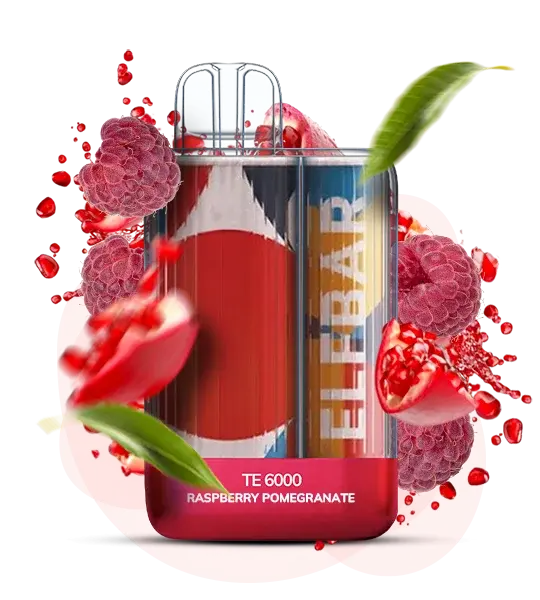 Elf Bar ТЕ6000 Raspberry Pomegranate - Малина и гранат 🫐🍎 - фото оригинального Эльф Бар с доставкой по Украине