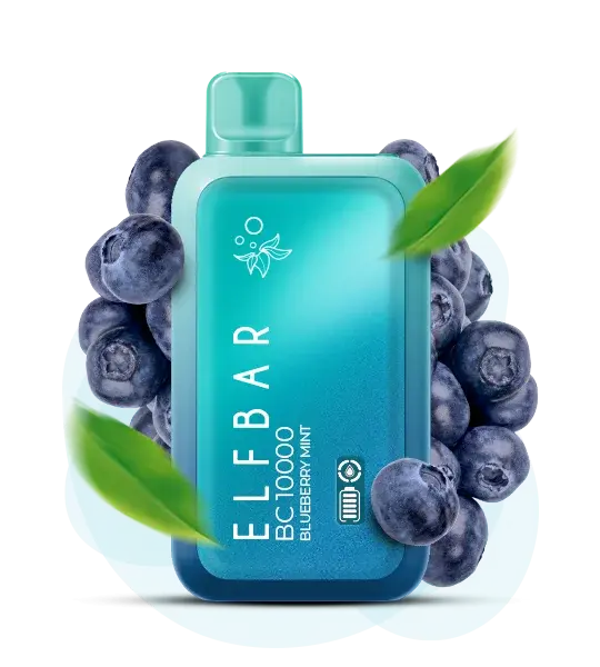 Elf Bar BC 10000 Blueberry Mint - Черника с мятой - фото оригинального Эльф Бар с доставкой по Украине