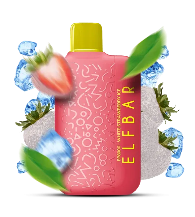 Elf Bar EP8000 Белая клубника с холодком - Белая Клубника Белая Клубника Лед - купить в Киеве с доставкой по Украине